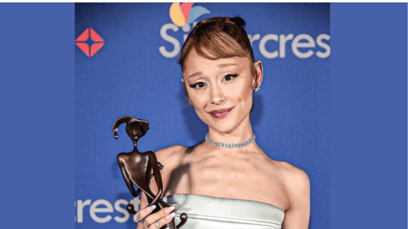 “She’s giving major Ariana Grande vibes — like the trophy version, all glam and glow.”