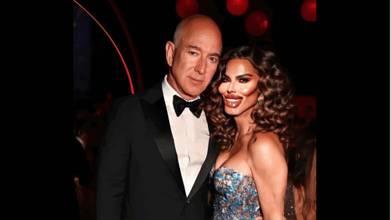 Beautiful Lauren Sánchez & her Handsome Billionaire fiancé, Jeff Bezos, Have a Glitzy, Sequin-Studded Date Night in France!
