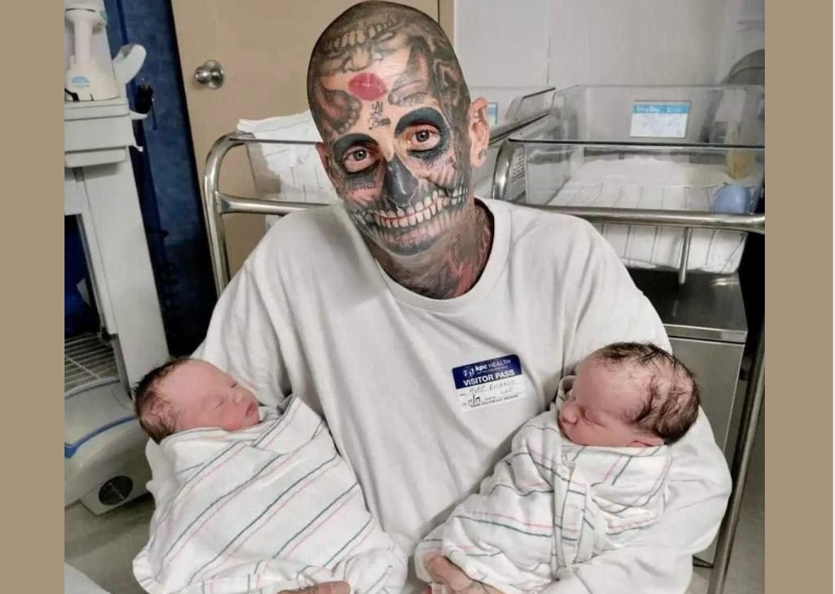 Dad With 240 Tattoos Faces Backlash As People Think He Is A Horrible Father – Then His Wife Reveals The Truth